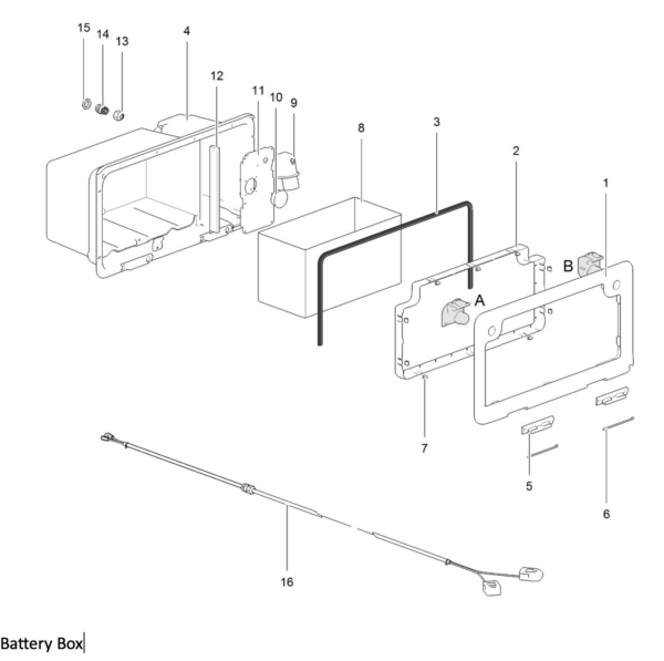 Thetford Battery & Locker Boxes Parts List