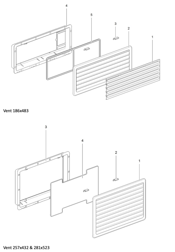 Thetford Vents Parts List