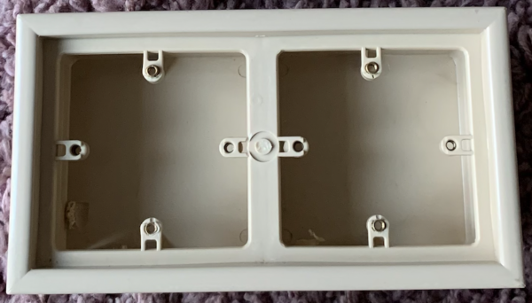 Secondhand Clipsal Backbox - Double, Recessed